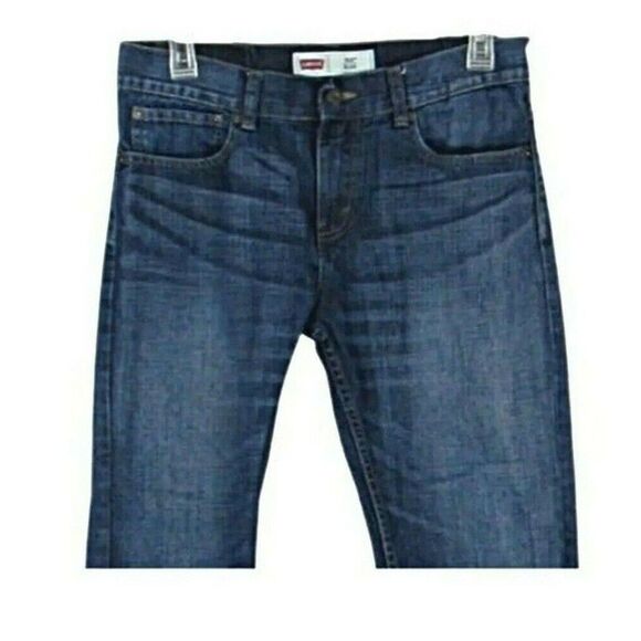 Levi's Jeans 511 Straight Leg Classic 5-Pocket Slim Dark Wash Boy's Size 18 Reg - Picture 3 of 7